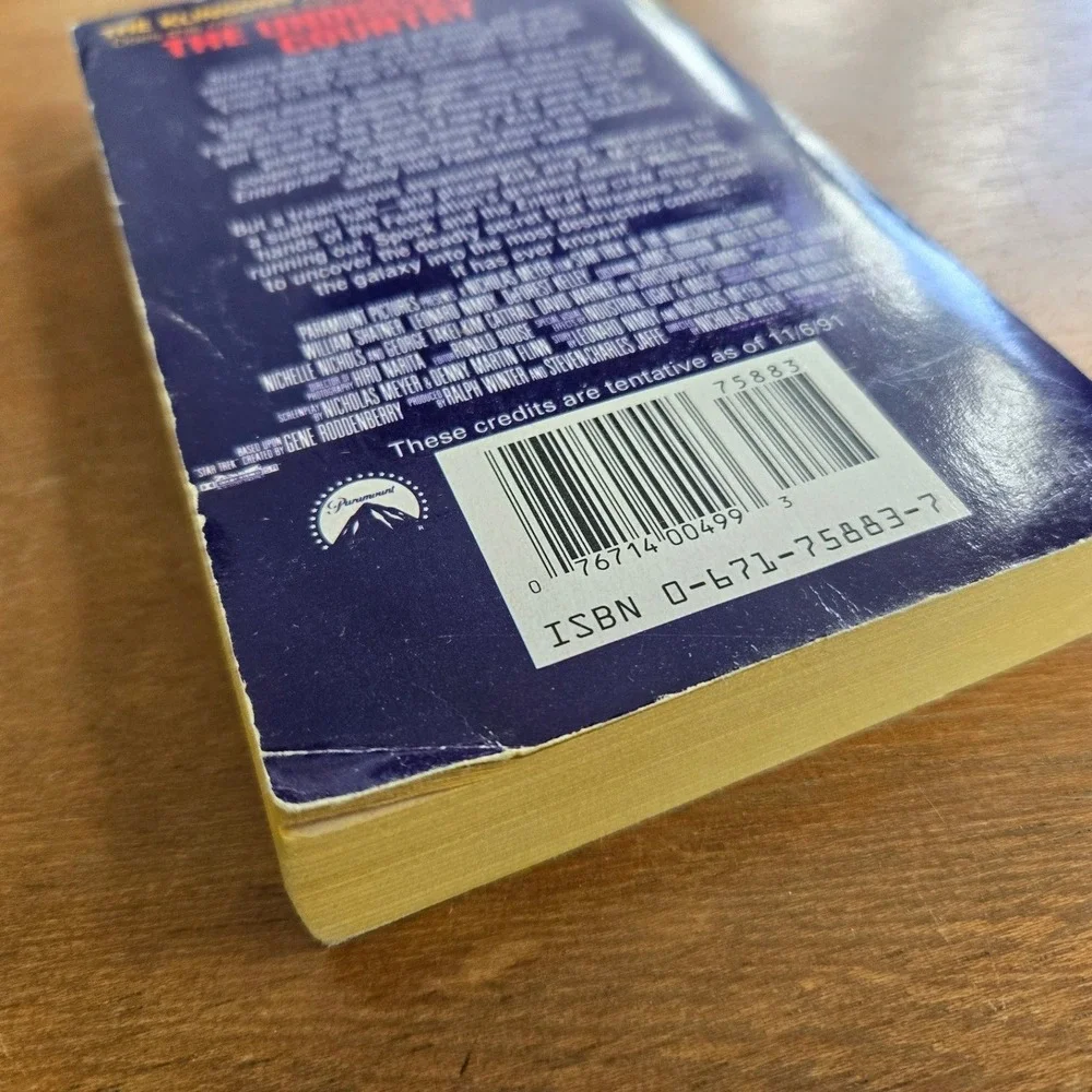 Star Trek VI The Undiscovered Country Novel J.M. Dillard 1992‎ Paperback Book